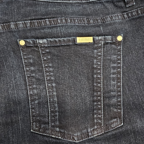 Jennifer Lopez Dark Denim Jeans with Gold Accents 18W Short - Picture 4 of 6